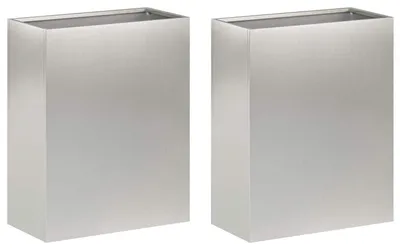 Zdjęcie produktu dla Doniczka ogrodowa 2 szt. srebrny 40 x 20 x 40 cm