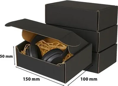 Zdjęcie produktu dla Karton Wykrojnikowy 150x100x50mm Czarny - 10 szt