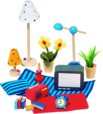 Produktbild von Puppenmöbel Wohnzimmer Schlafzimmer Accessoires goki Puppenstube