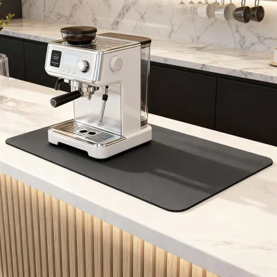 Produktbild von Kaffeemaschinen-Unterlage - Saugfähige Abtropfmatte - Für Kaffeestationen - 40 x 60 cm