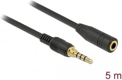 Produktbild von DeLOCK 85635, 3.5mm, Männlich, 3.5mm, Weiblich, 5 m, Schwarz