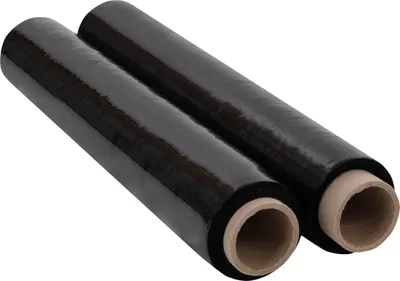 Produktbild von LOGIC PACK Stretchfolie Schwarz Palettenfolie Wickelfolie Folie für Möbel 50 cm Breite 160m Länge 1,5 kg - 2 Rolle