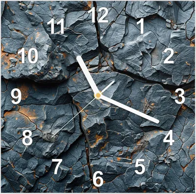 Produktbild von Wanduhr aus Glas mit Motiv Gesteinsformation- 30 x 30 cm - inkl. Aufhängesystem