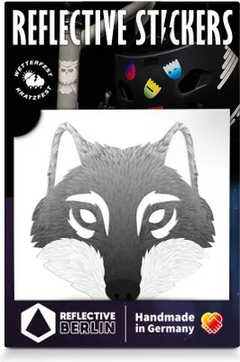 Produktbild von Reflective Berlin Wolf Reflektierende Aufkleber Durchsichtig  Durchsichtig One Size