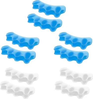 Produktbild von 5 Paare Zehenspreizer Hallux Valgus, Zehentrenner Herren, Zehenkorrektur Silikon, Hammerzehen Korrektoren, Zehenschutz Zehentrenner, Zehenstrecker- Zehenspreizer, Fußzehen Spreizer für Alle