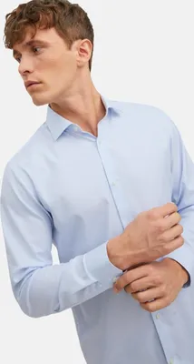 Produktbild von Jack & Jones Hemd PARKER Slimfit Langarmhemd mit Kent-Kragen