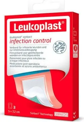 Image de Leukomed Sorbact Dressing 5x7,2cm 3 Einheiten