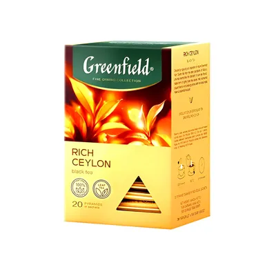 Produktbild von Greenfield Schwarzer Tee Rich Ceylon 20 Pyramidenbeutel