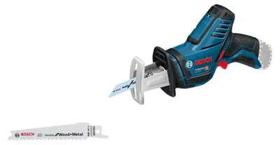 Produktbild von Bosch GSA 10.8 V-LI, Lithium-Ion (Li-Ion), 10.8 V, 1.3 Ah, 1.2 kg, Schwarz, Blau - ohne Akkus