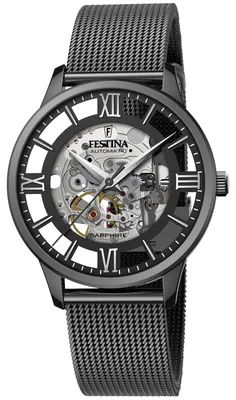 Zdjęcie produktu dla Zegarek męski FESTINA 20535/1 czarny fashion klasyczny skeleton