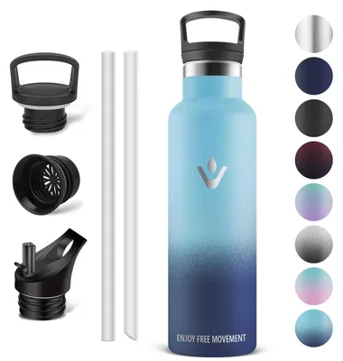 Produktbild von Omgoods – Thermosflasche aus Edelstahl, 750 ml, BPA-frei, ideal für Schule und Sport
