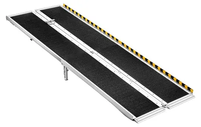 Produktbild von VEVOR Tragbare Rollstuhlrampe, 182,9 cm 362,9 kg Tragfähigkeit, Rutschfeste Aluminium Klappschwelle Rampe, Faltbare Mobilitätsroller Rampe Rollstuhlrampe, Behindertenrampe für Haustüren, Treppen, Türöffnungen, Bordsteine