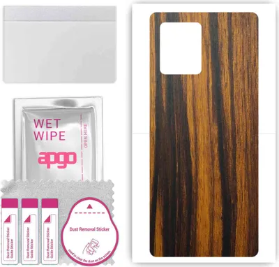 Produktbild von apgo Rückseite Schutzfolie, Skin, kompatibel mit TCL 305i, Hinten Displayschutzfolie aus Vinylfolie, kratzfest, einfache Montage - Tigerwood