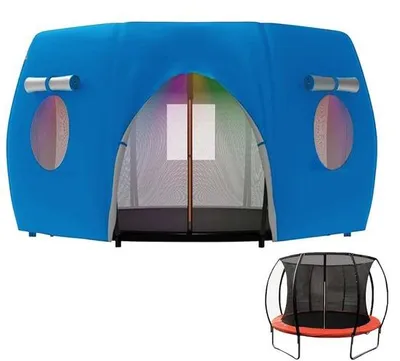 Produktbild von Trampolinabdeckung: Winddicht, UV-Schutz, für den Außenbereich, Garten, Terrasse, stoßfest, aus 210D Oxford-Gewebe mit Silberbeschichtung, Trampolinzelt