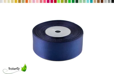 Produktbild von Satinband 38mm x 32m Rolle, Farbe:112 dunkel blau