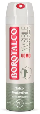 Immagine prodotto di Borotalco Uomo Invisible Talco Spray Deodorante Protettivo con Moschusduft, 150 ml