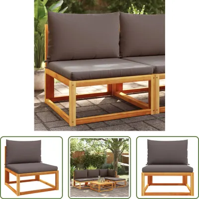 Produktbild von The Living Store Gartensessel ohne Armlehnen mit Kissen Massivholz Akazie