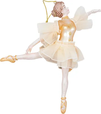 Produktbild von Greengate Anhänger Glas Ballerina gold 16cm
