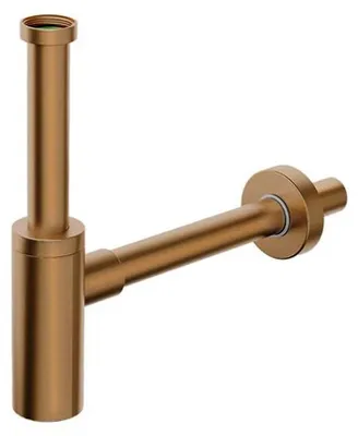 Obrázek produktu pro INOXMATER Sifon k umyvadlu 5/4", odtok 32 mm, nerezová ocel/matná měď