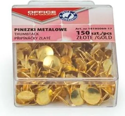 Produktbild von Goldfarbene Metallstifte, 150 Stück, für Korktafeln