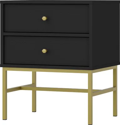 Produktbild von Masseno Nachttisch TORINO Nachtschrank Beistelltisch für Schlafzimmer 51,8 x 62,5 x 40,8 cm Graphitfarben