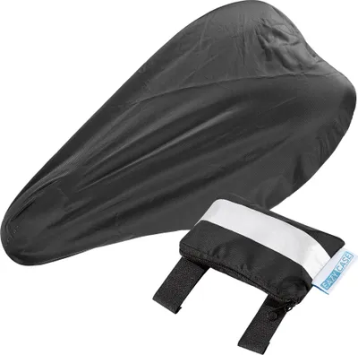 Produktbild von EAZY CASE wasserfester Sattelüberzug, Fahrradsattel Regenschutz Abdeckung mit Transportbeutel, Wasserabweisende Regenhülle für alle Fahrradsättel, Schwarz
