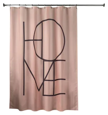 Image de TENDANCE | Rideau de douche - Rideau de salle de bain - Paroi de douche - 180 x 200 cm - rose - Rideau de douche - Salle de bain