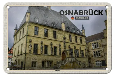 Produktbild von Blechschild Städte Osnabrück Rathaus Architektur Deko 18x12cm Schild