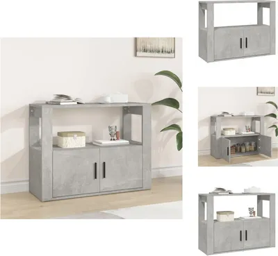 Obrázek produktu pro vidaXL Příborník betonový šedý 80x30x60 cm materiál na bázi dřeva - Příborníky