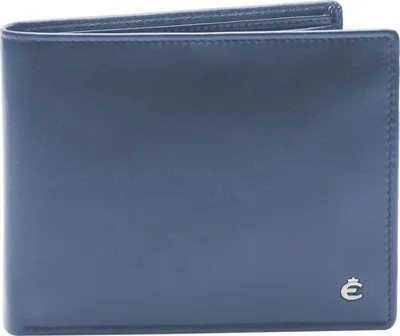 Image de Esquire Cuir porte-monnaie Harry RFID Wallet Quer Blue bleu marine