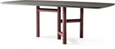 Immagine prodotto di Tavolo da cucina allungabile Tavolo da sala da pranzo di design Tavolo grigio in legno