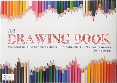 Produktbild von A4 schetsboek dessin kleurpotlood SC7592