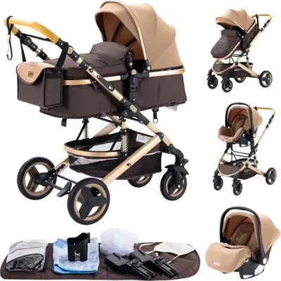 Immagine prodotto di Passeggino, design 3 in 1, leggero e pieghevole, 530 kaki