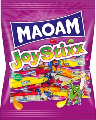 Produktbild von Maoam Joystixx Kaustangen extra fruchtig spritziger Kauspass 325g