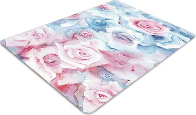 Produktbild von Stuhlunterlage Bürostuhlunterlage 120 cm x 90 cm Bodenmatte Bürostuhlunterlage - Pastellblumen