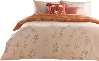 Immagine prodotto di Furn - Abstract - Set di biancheria da letto "Kindred" RV2092 (letto matrimoniale) (albicocca)