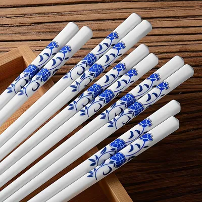 Image de Ensemble de 5 baguettes en porcelaine - Réutilisables et lavables au lave-vaisselle