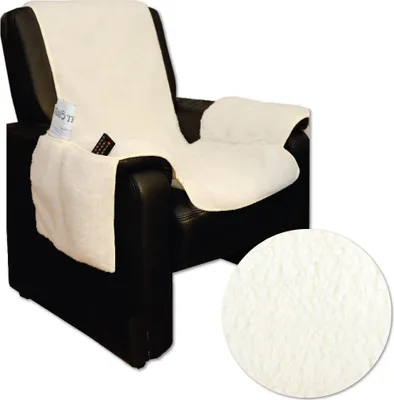 Produktbild von Sesselschoner Lammflor in 147x147cm (Beige), Überwurf Schonbezug