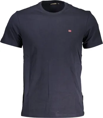 Produktbild von Stilvolles Herren T-Shirt Blau mit Stickerei und Rundhalsausschnitt
