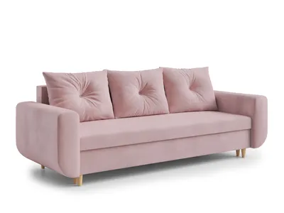 Image de AX LIVING Canapé-lit Cheriton Modern 222 cm Rose avec fonction couchage