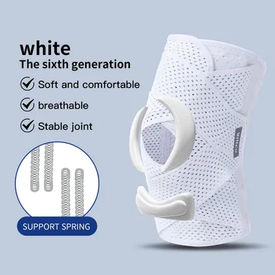 Produktbild von Knieschoner - Kniebandage AB003C - Für Frauen - Nylon - Gestrickt - Dünn - XL - Weiß