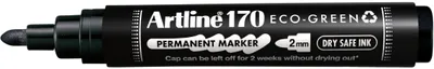 Image de Artline - Marqueurs permanents 170 eco ronds, noir | 12 pièces