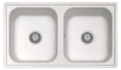 Immagine prodotto di Lavello 2 vasche Granitovero862vbip bianco Samet