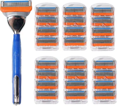 Produktbild von 48 Stück 5-lagige Rasierklinge für GillettE Fusion Rasierklingen Patrone Rasierklingen für Männer Ersatzklingen, für Herrenrasierer, tägliche Rasur