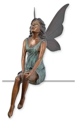 Productafbeelding van A Bronze Sculpture Of A Sitting Angel