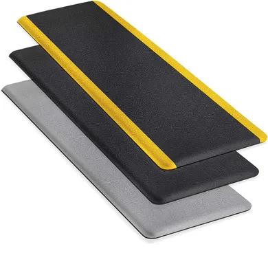 Produktbild von Anti-Ermüdungsmatte HeavyDuty Ripp schwarz-gelb 60 x 90 cm