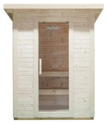 Produktbild von HOME DELUXE - Outdoor Saunahaus TALO M - für 2 Personen, Holz: Fichtenholz - inkl. Saunaofen und Saunazubehör I Gartensauna, Außensauna, Sauna