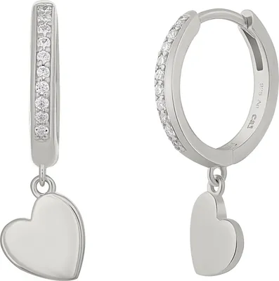 Produktbild von cai Creole 925 Sterling Silber rhodiniert Herz Zirkonia