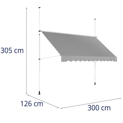 Produktbild von Klemluifel 2 m UV-bestendig antracietgrijs/wit