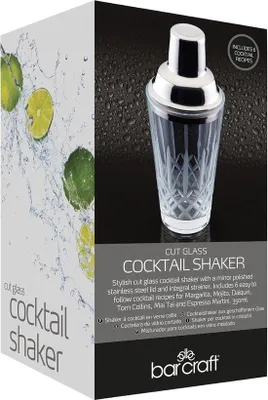 Image de Shaker à cocktails Famanu, 400 ml - inclut un livre de recettes et un emballage cadeau